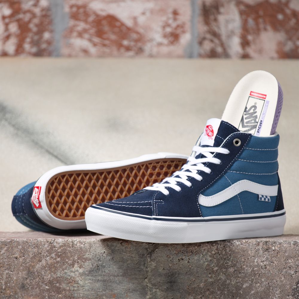 Vans Sk8-Hi Classic Dam Marinblå Vita | 23186WMYL