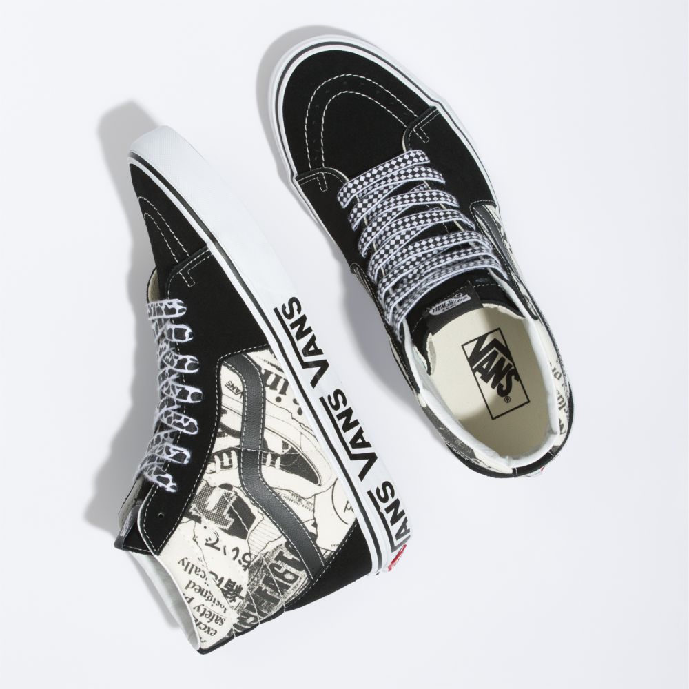 Vans Sk8-Hi Classic Dam Svarta Vita | 24518ZRKJ