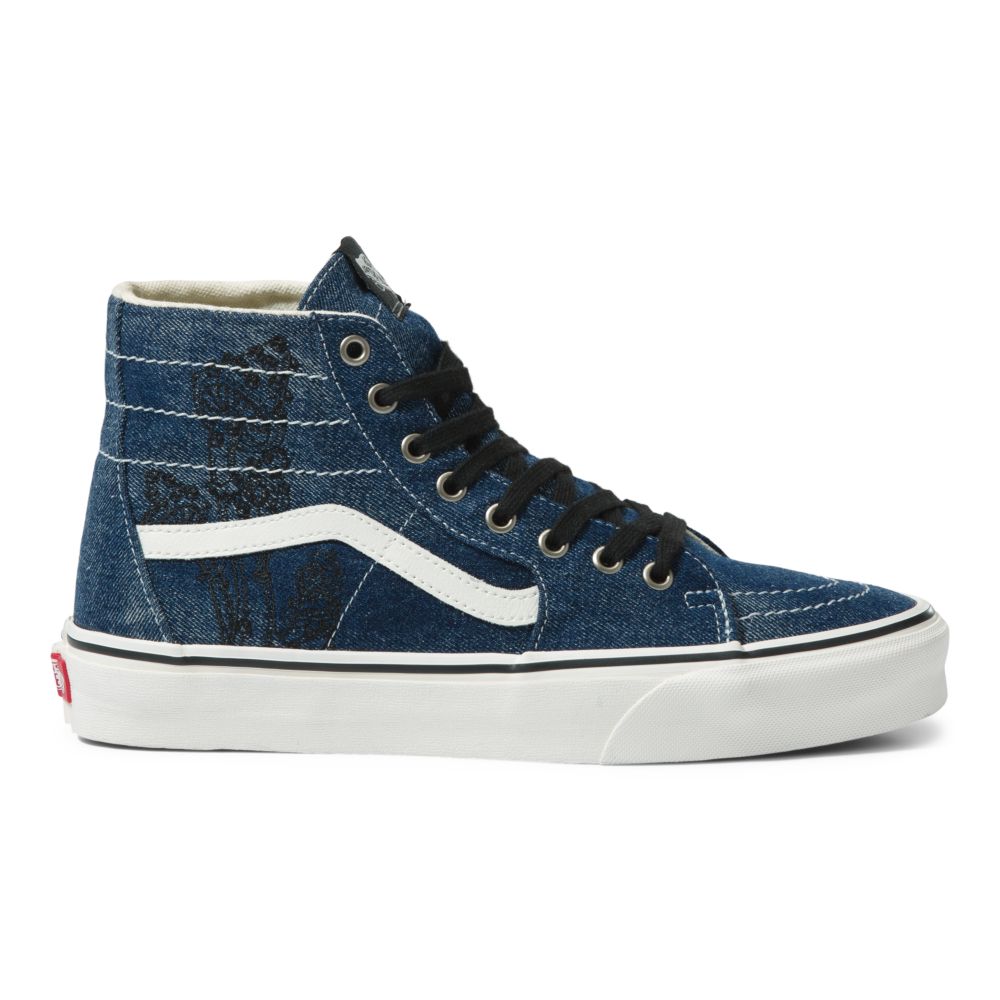 Vans Sk8-Hi Tapered Classic Dam Blå Marinblå Vita | 62053VKRS