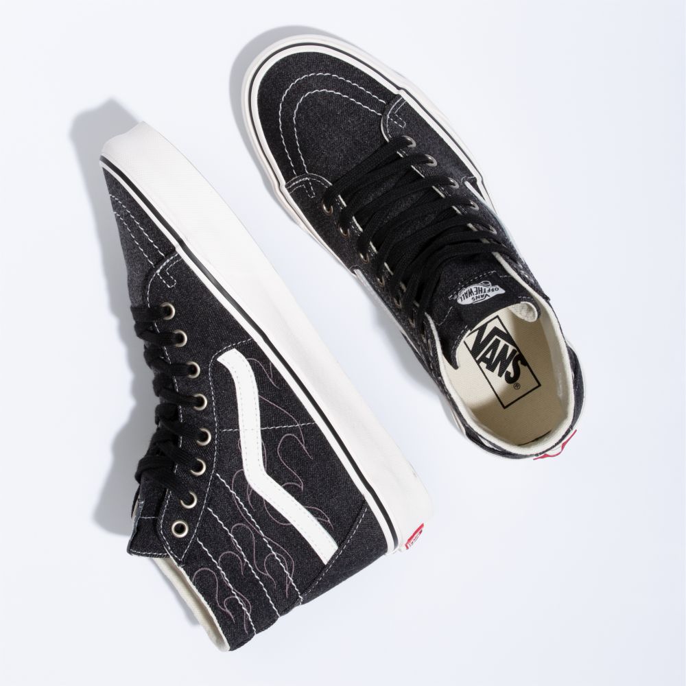 Vans Sk8-Hi Tapered Classic Dam Blå Svarta Vita | 28604PZNO