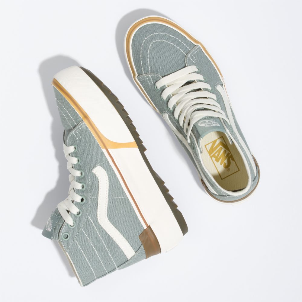 Vans Sk8-Hi Tapered Stacked Classic Dam Gröna | 26179FZNJ