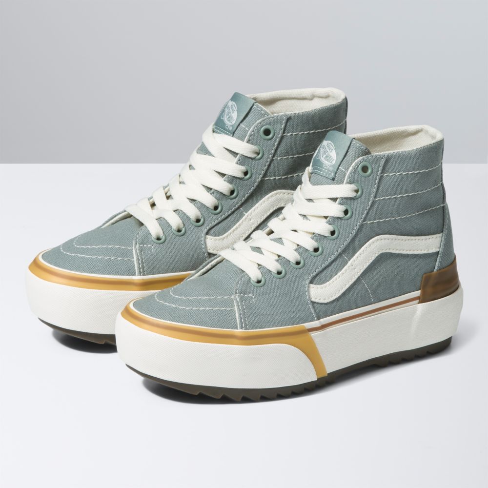 Vans Sk8-Hi Tapered Stacked Classic Dam Gröna | 26179FZNJ