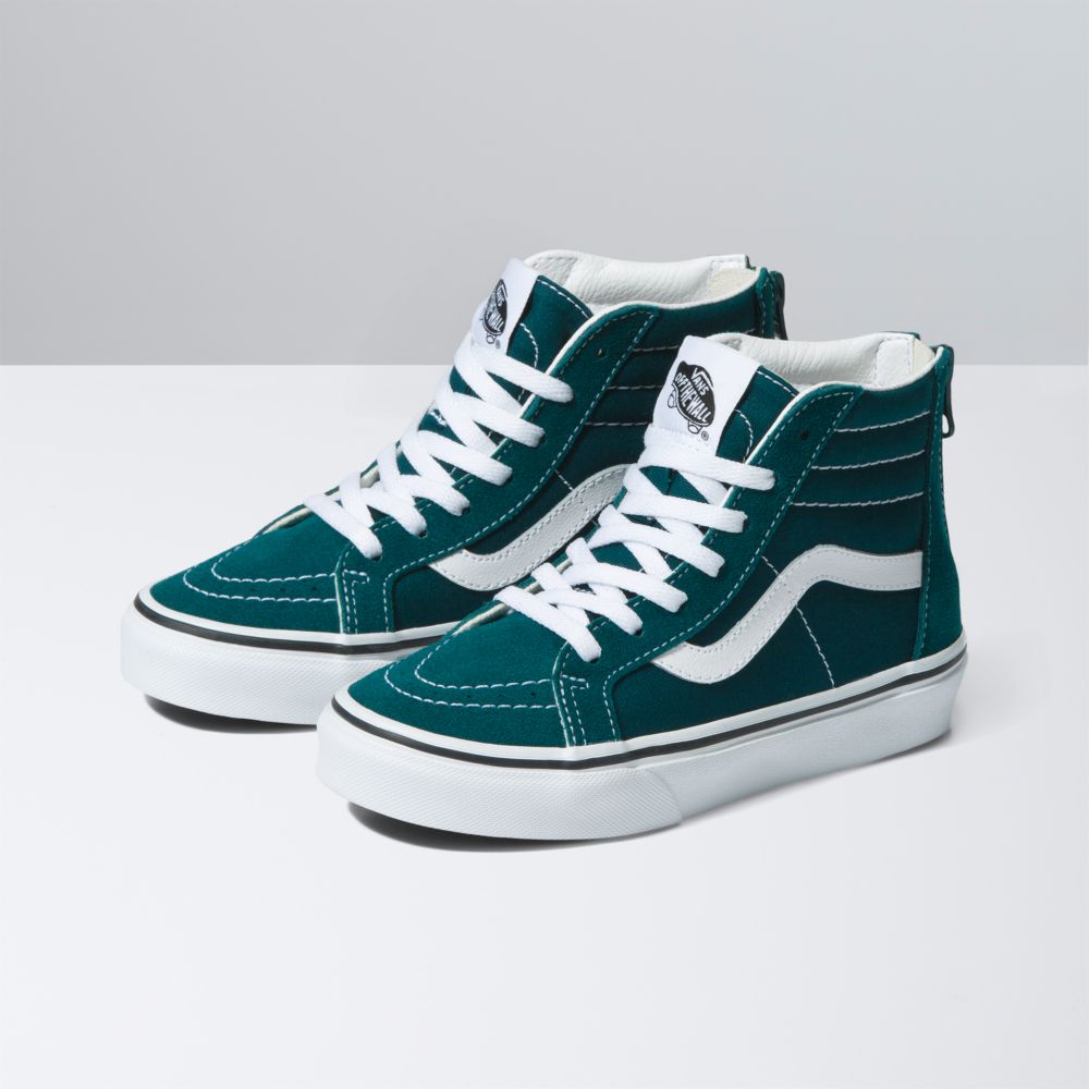 Vans Sk8-Hi Zip Classic Barn Mörkturkos | 29473DGZU