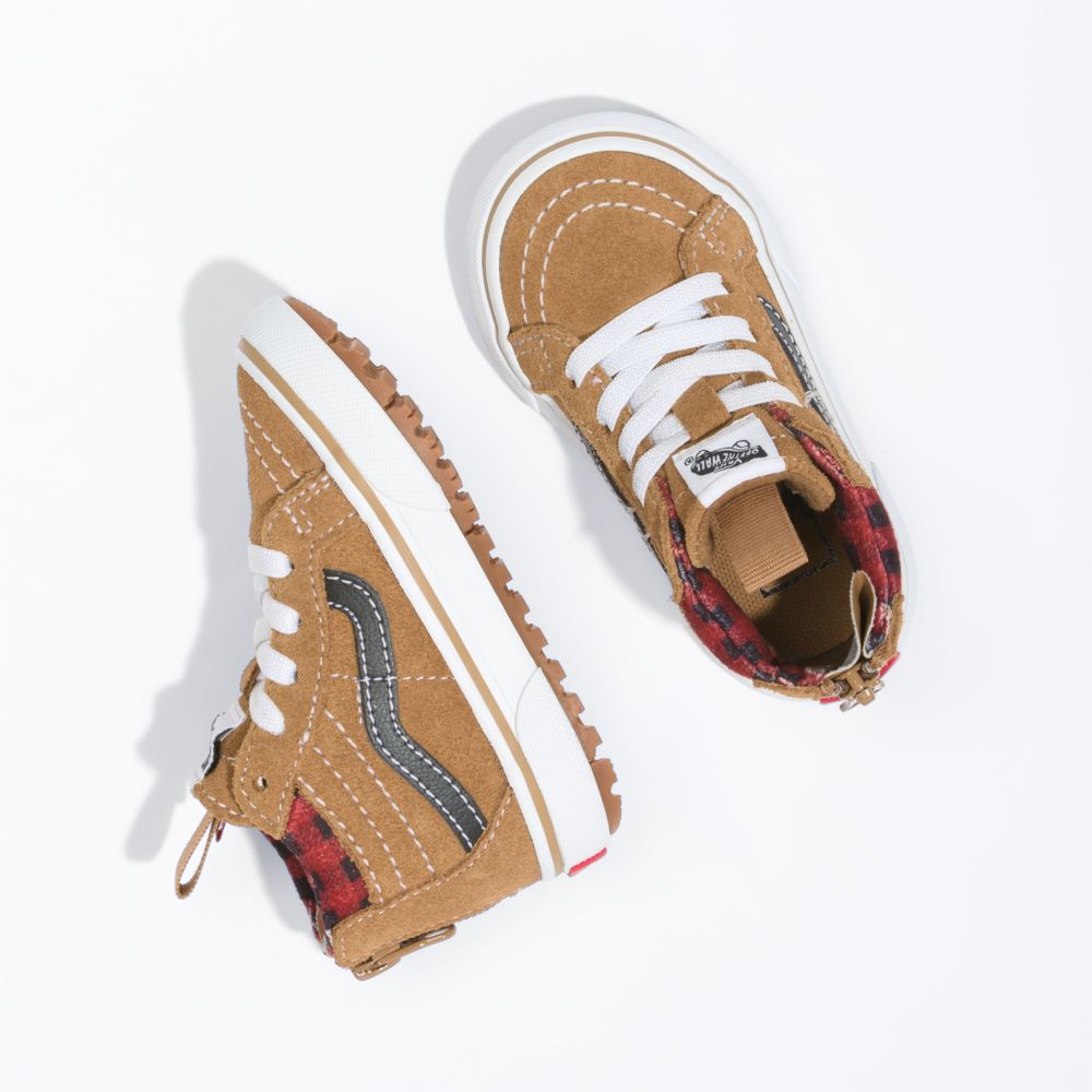 Vans Sk8-Hi Zip MTE-1 Classic Barn Bruna Svarta | 17640DHYR