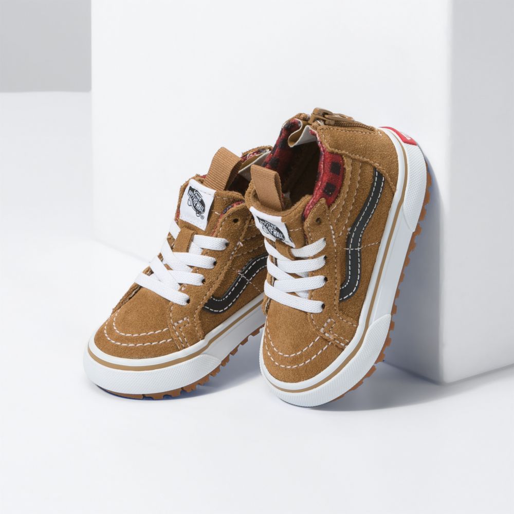 Vans Sk8-Hi Zip MTE-1 Classic Barn Bruna Svarta | 17640DHYR