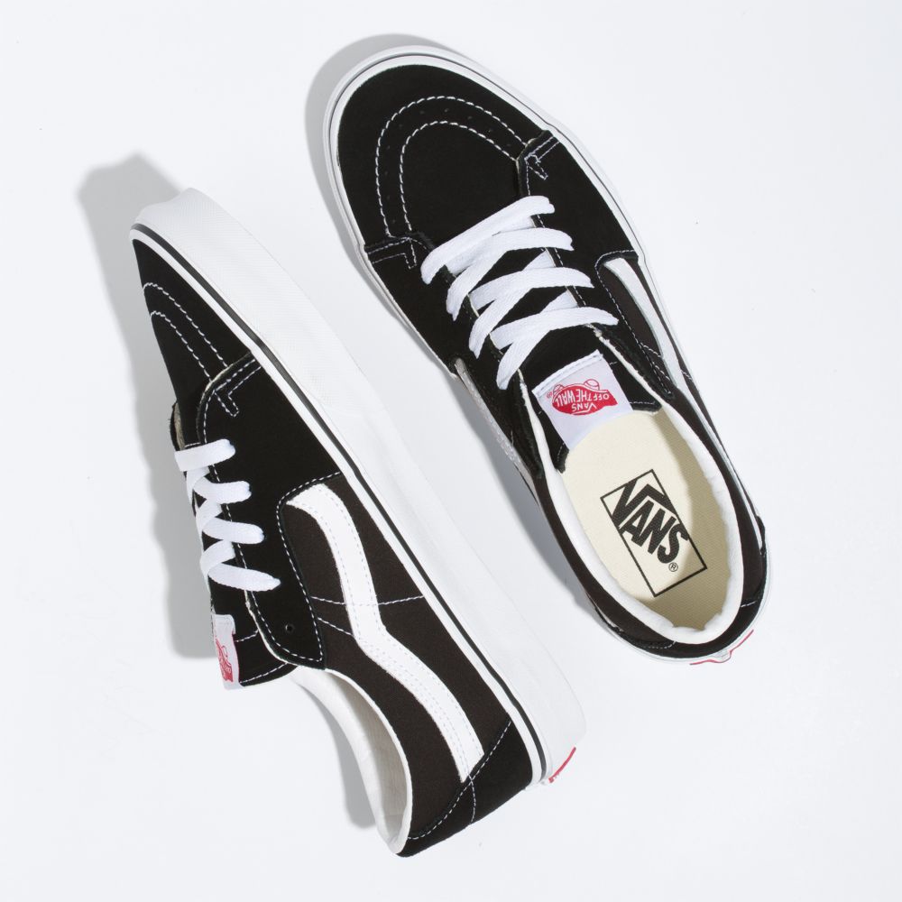 Vans Sk8-Low Classic Herr Svarta Vita | 04258QMWA