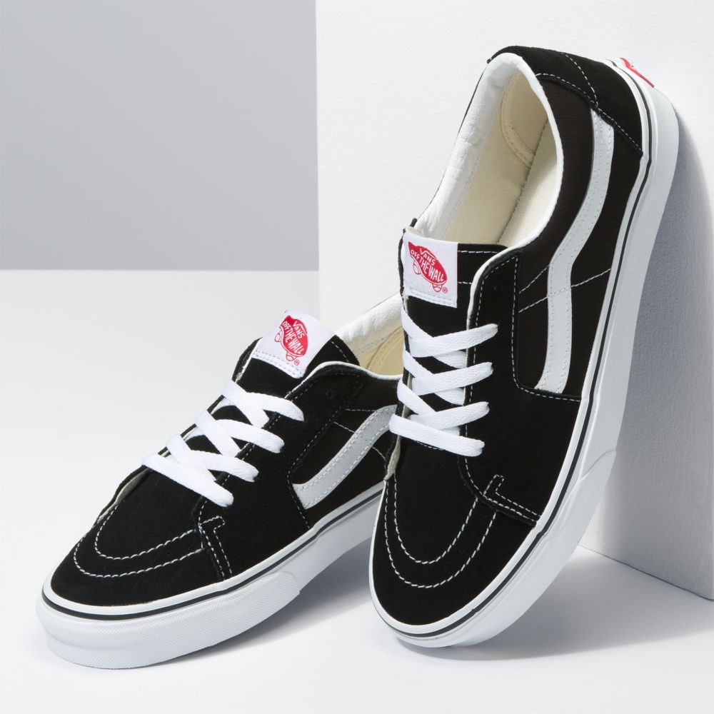 Vans Sk8-Low Classic Herr Svarta Vita | 04258QMWA