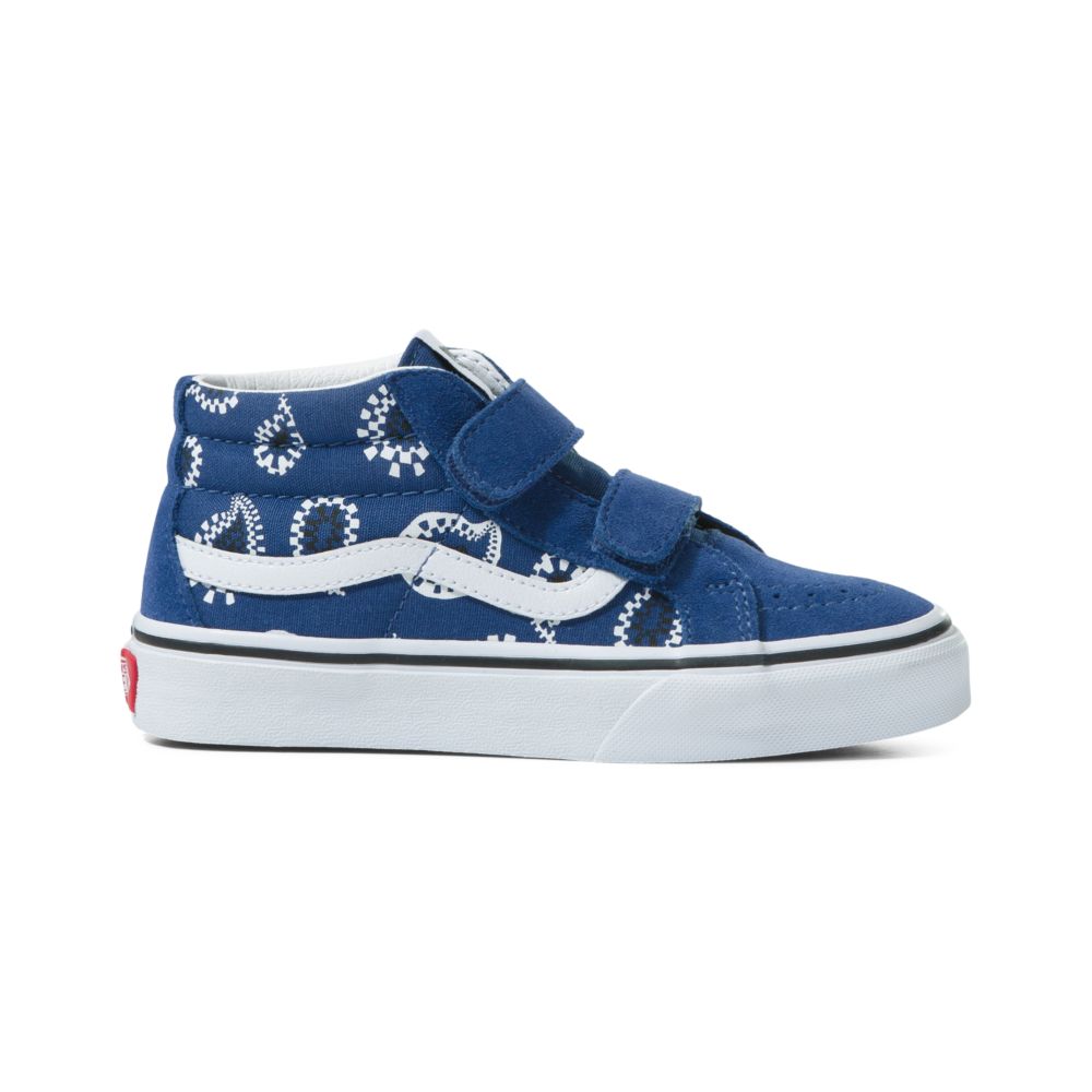 Vans Sk8-Mid Reissue V Classic Barn Marinblå | 57930MUEQ