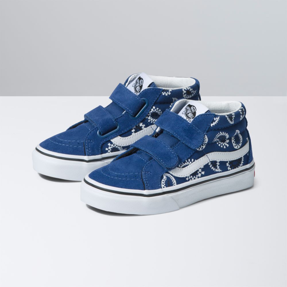 Vans Sk8-Mid Reissue V Classic Barn Marinblå | 57930MUEQ