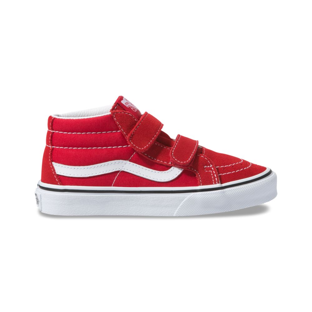 Vans Sk8-Mid Reissue V Classic Barn Röda Vita | 62137KVNB