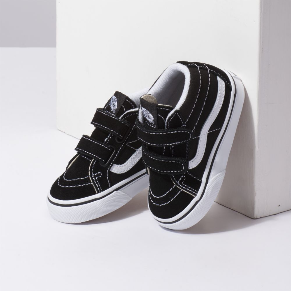 Vans Sk8-Mid Reissue V Classic Barn Svarta Vita | 04873AKIC