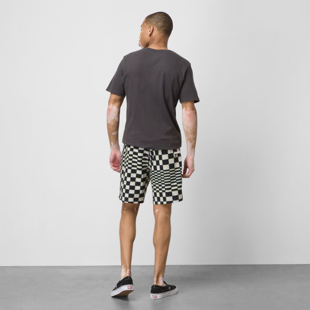 Vans Skewed Checkerboard 18 Shorts Herr Vita | 69025RBFM