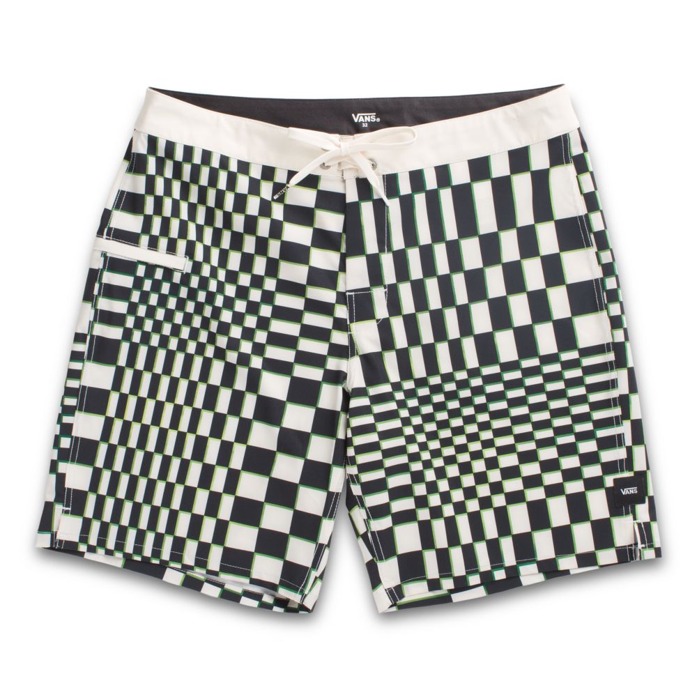 Vans Skewed Checkerboard 18 Shorts Herr Vita | 69025RBFM