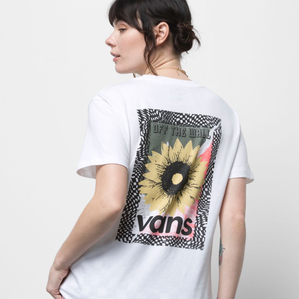 Vans Skyflower BFF T-shirt Dam Vita | 92645QCAP