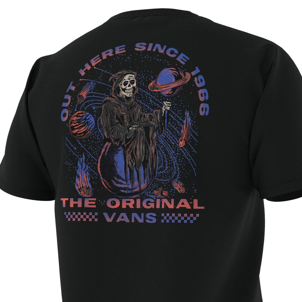 Vans Space Reap T-shirt Herr Svarta | 58721XCMP