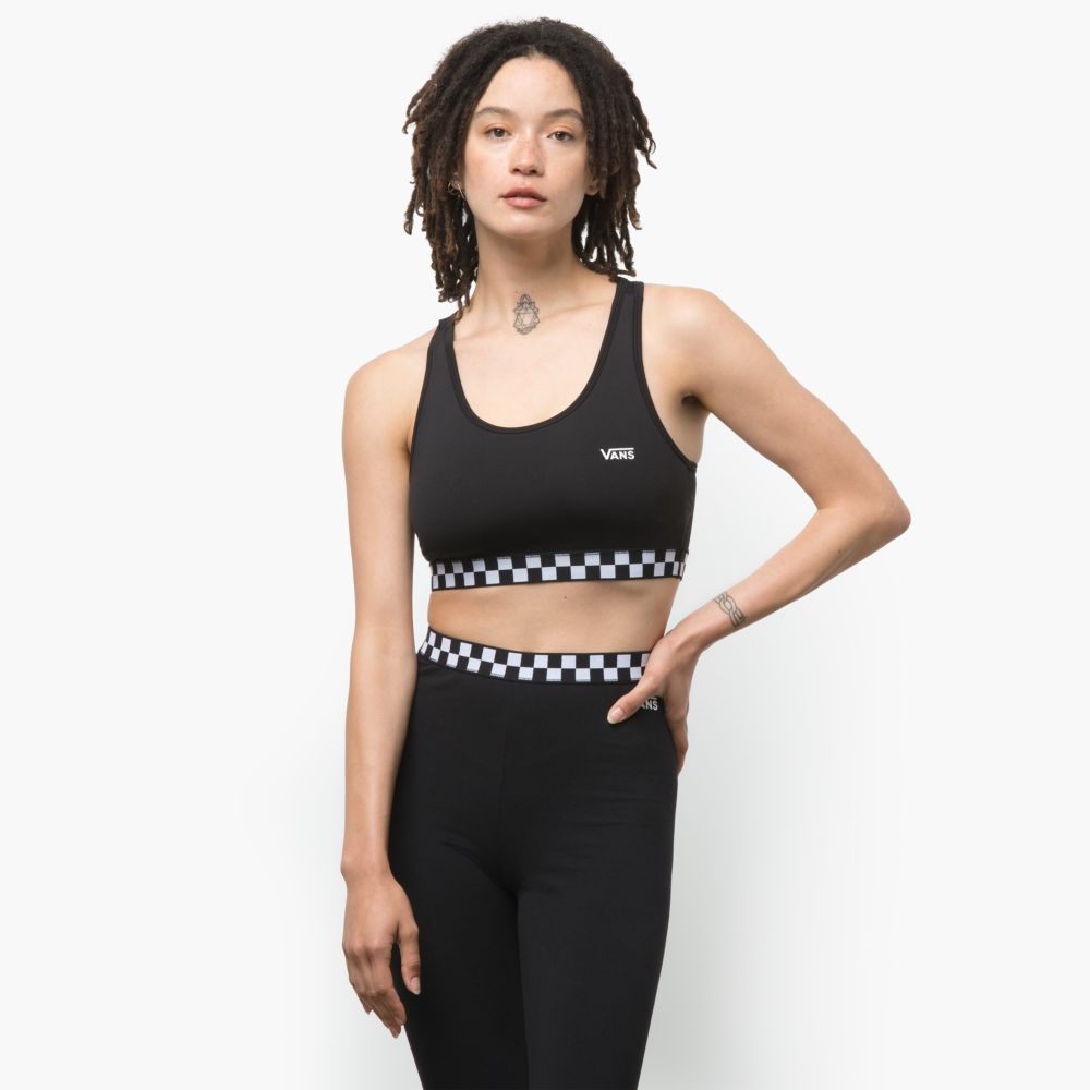 Vans Sports Bralette Blast Dam Svarta | 81625UJNW