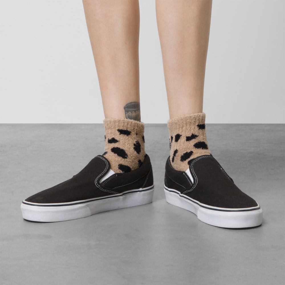 Vans Spot Fuzzy Half Crew Strumpor Dam Svarta | 79253WCRI