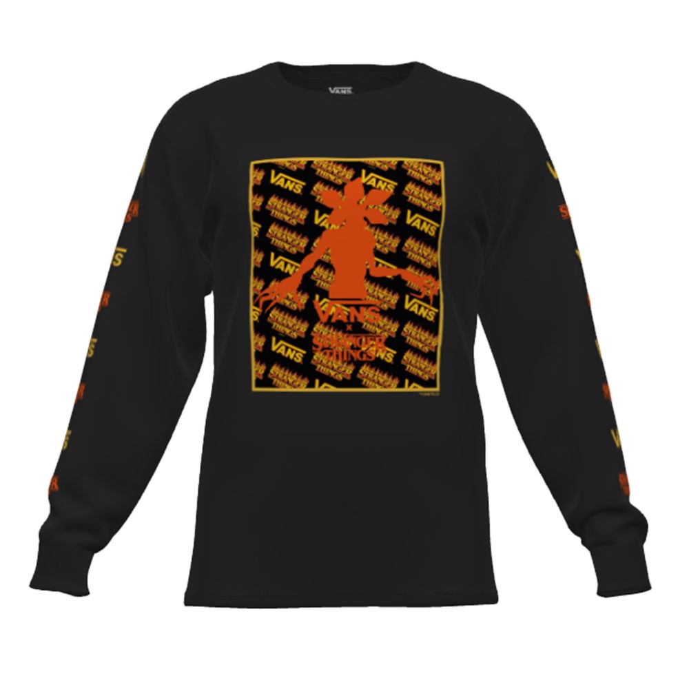 Vans Stranger Things Customs Flame Logo Demogorgon Klassiska T-shirt Herr Olika Färger | 57864HOUP