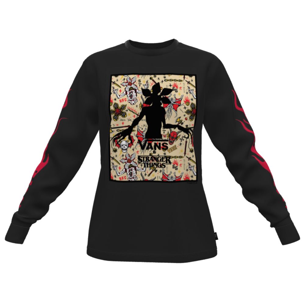 Vans Stranger Things Customs Hellfire Club Demogorgon BFF T-shirt Dam Olika Färger | 56704OHKY