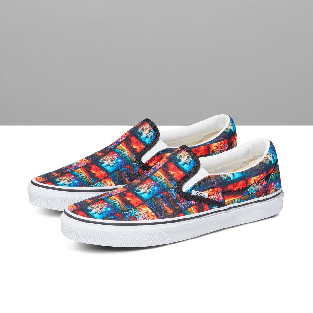 Vans Stranger Things Customs Poster Art Classic Herr Olika Färger | 69320ICZV