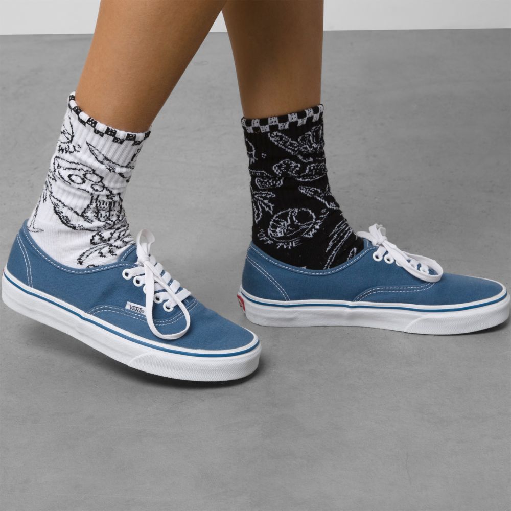 Vans Stranger Things Miss Match Strumpor Herr Svarta Vita | 54728ATXE