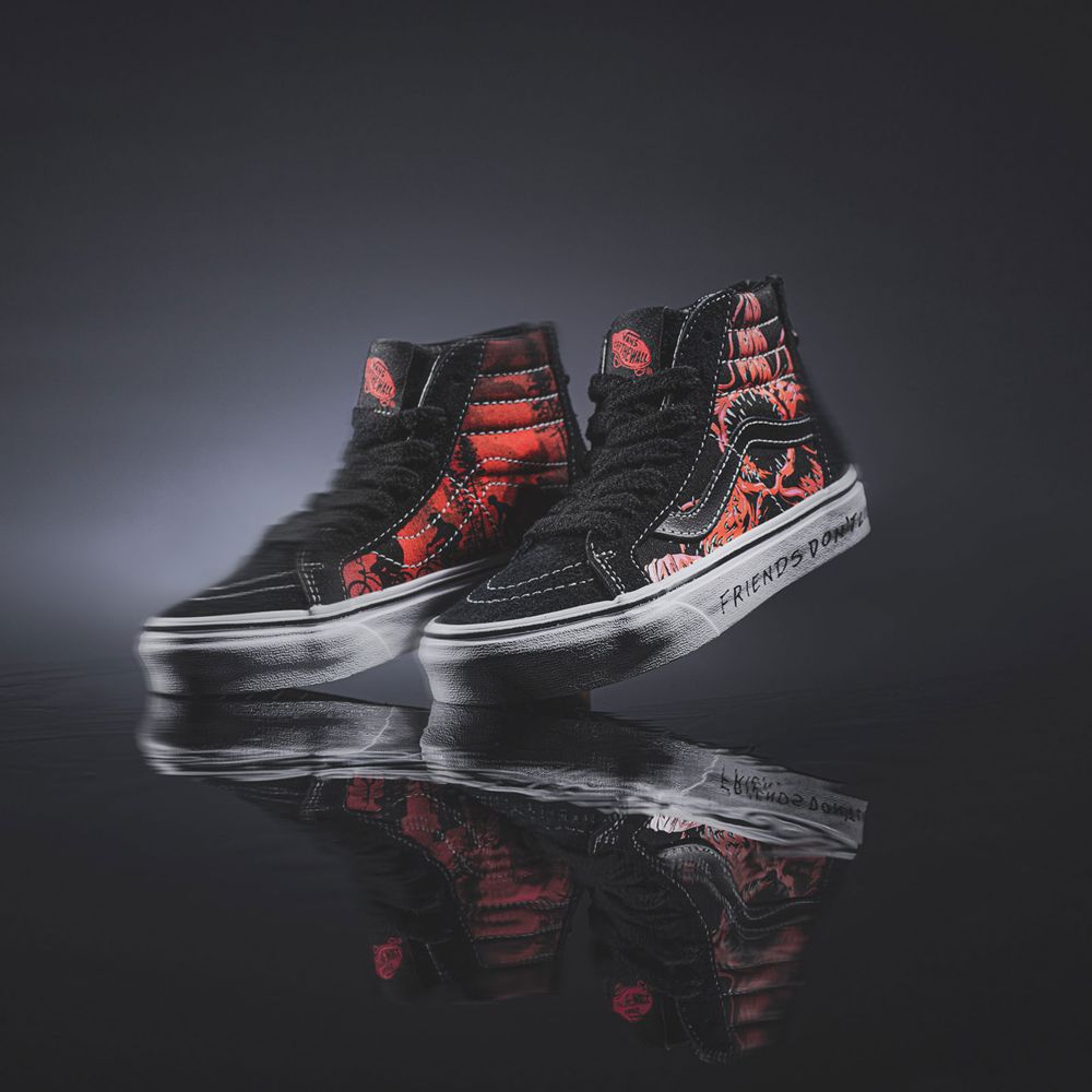 Vans Stranger Things Sk8-Hi Reissue Classic Herr Svarta Röda | 18397DQNF