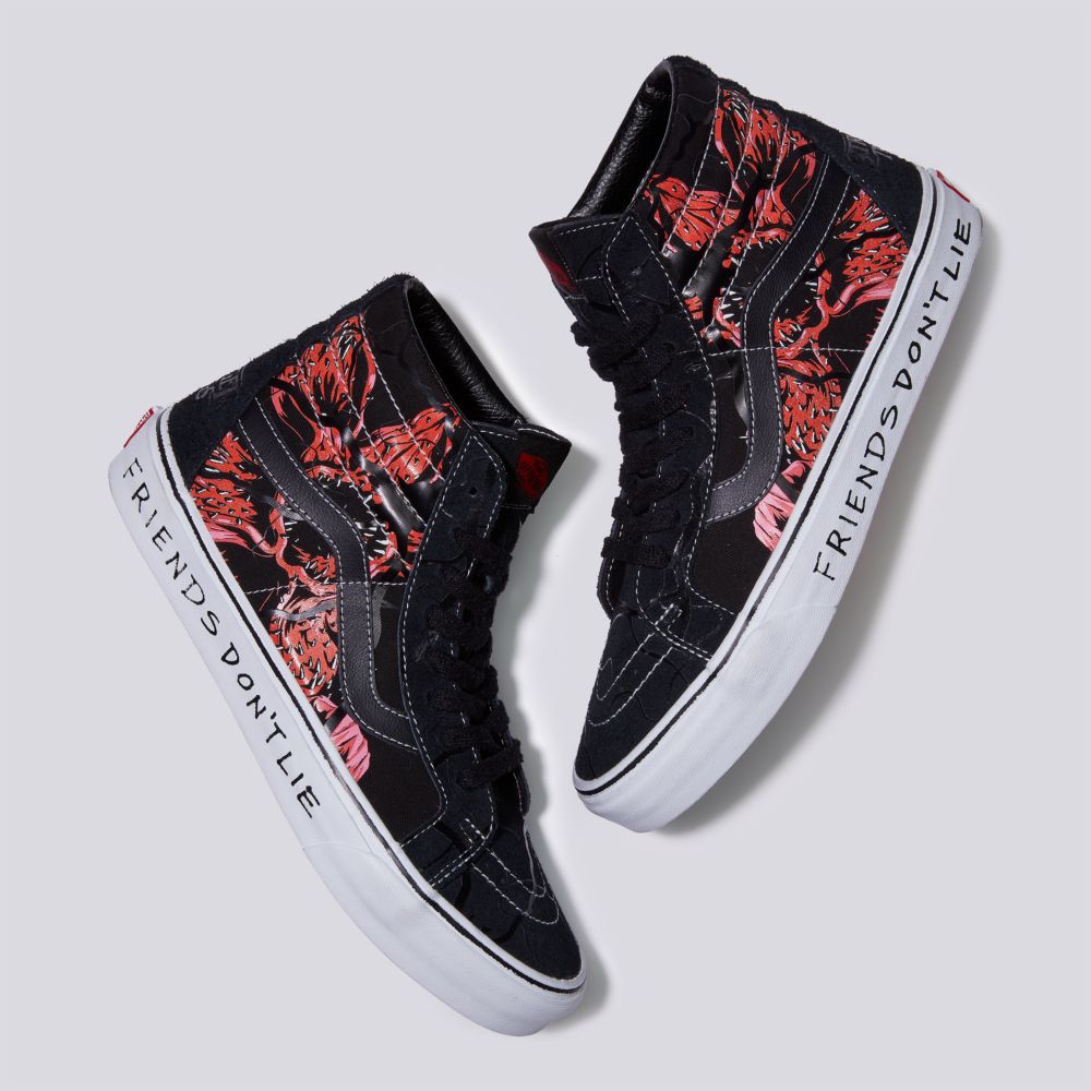 Vans Stranger Things Sk8-Hi Reissue Classic Herr Svarta Röda | 18397DQNF