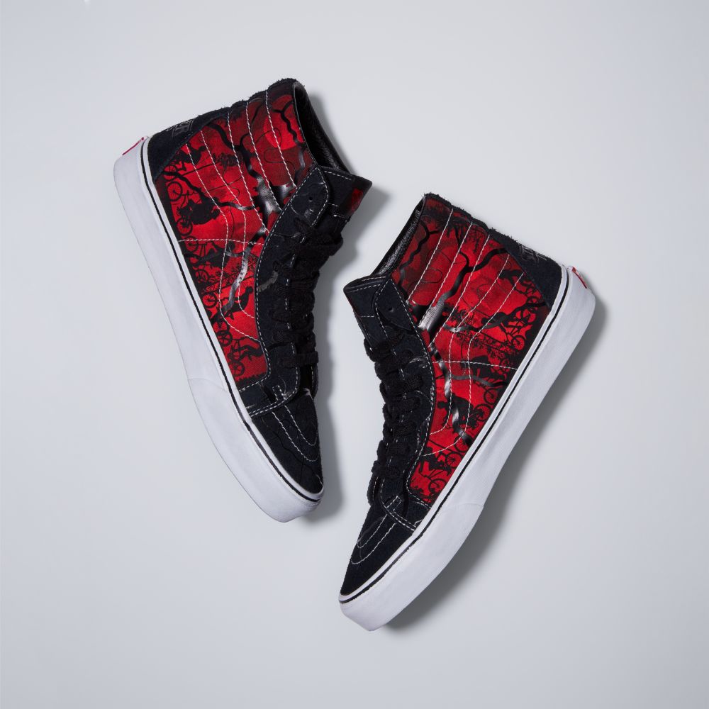 Vans Stranger Things Sk8-Hi Reissue Classic Herr Svarta Röda | 18397DQNF