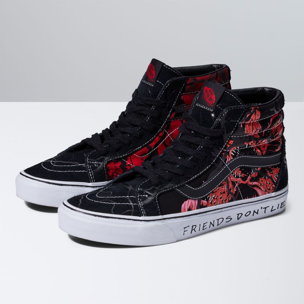 Vans Stranger Things Sk8-Hi Reissue Classic Herr Svarta Röda | 18397DQNF