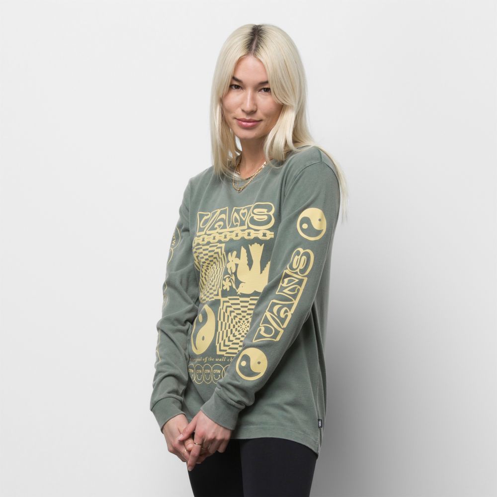 Vans Symbolism BFF T-shirt Dam Gröna | 76401TGLC