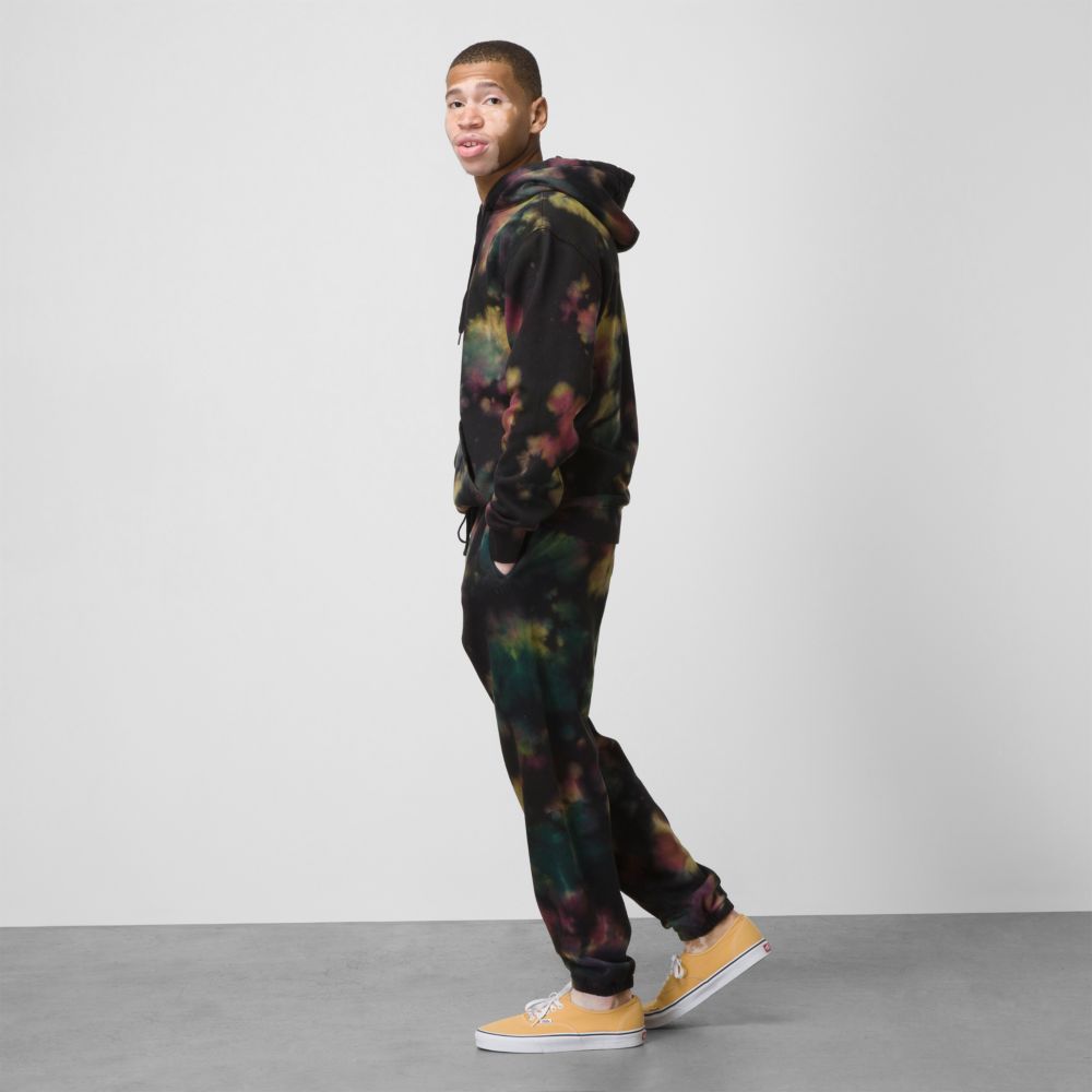 Vans Tri Dye Relaxed Fleece Sweatpants Herr Lila Mörkturkos | 45963VFES