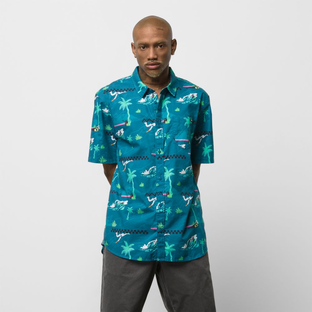 Vans VTCS 2022 Buttondown Skjorta Herr Blå | 39840HBGQ