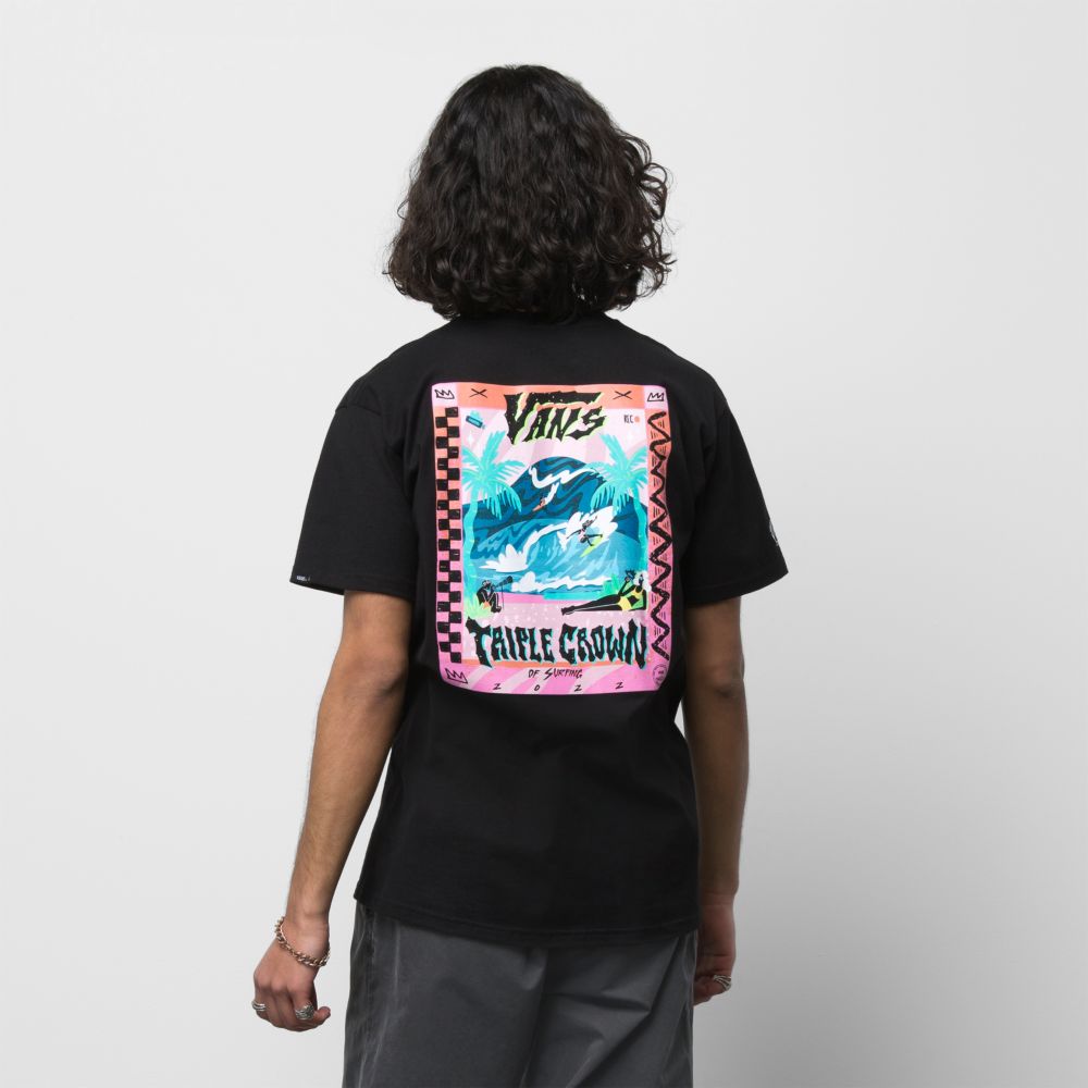 Vans VTCS 2022 Poster T-shirt Herr Svarta | 91548OTXE