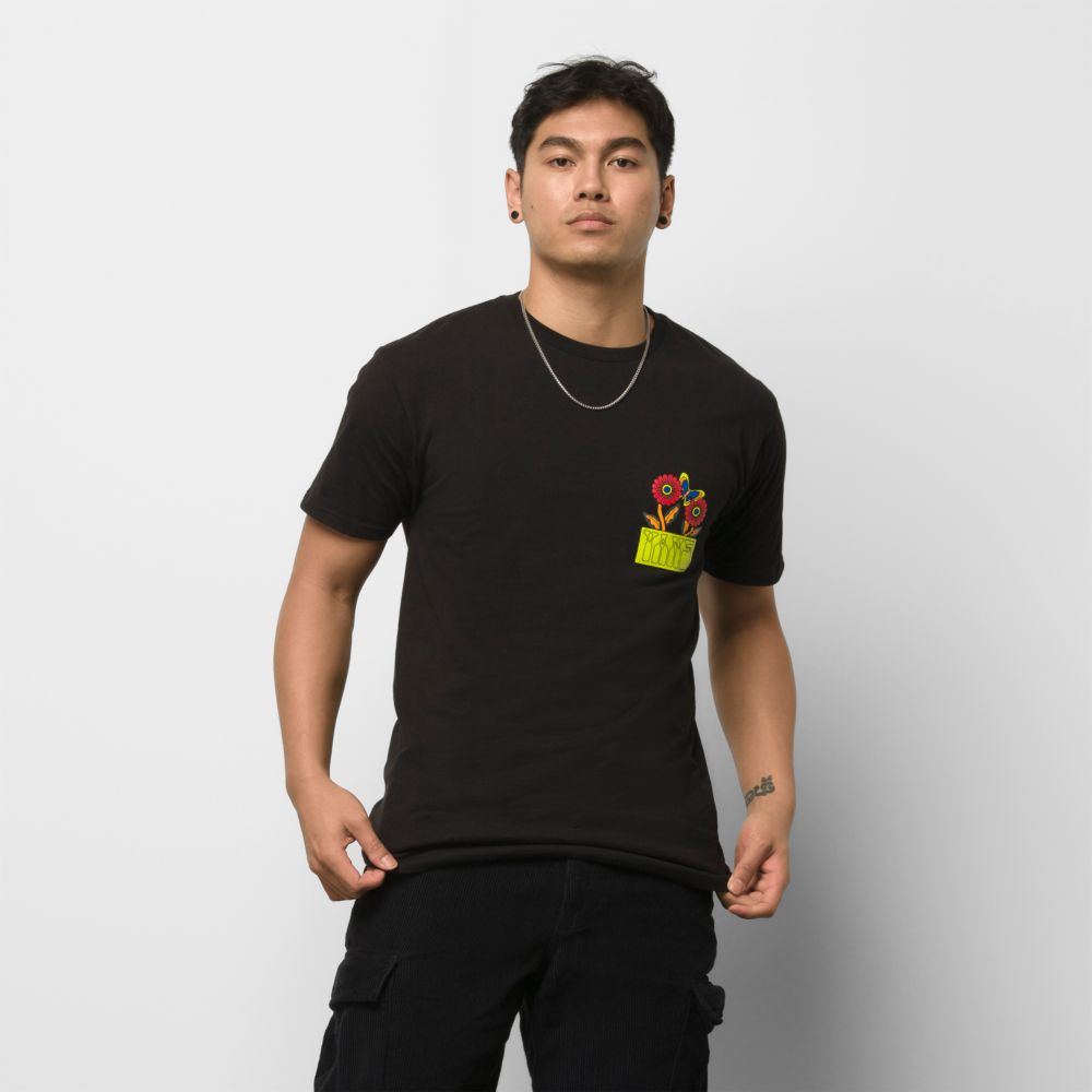 Vans Vibin T-shirt Herr Svarta | 04623HQYA