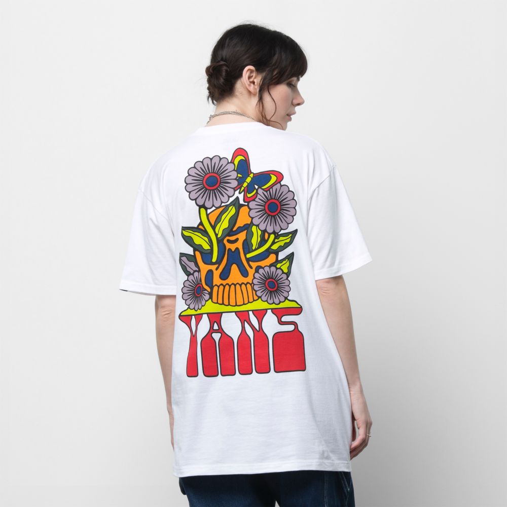 Vans Vibin T-shirt Herr Vita | 43617VWZC