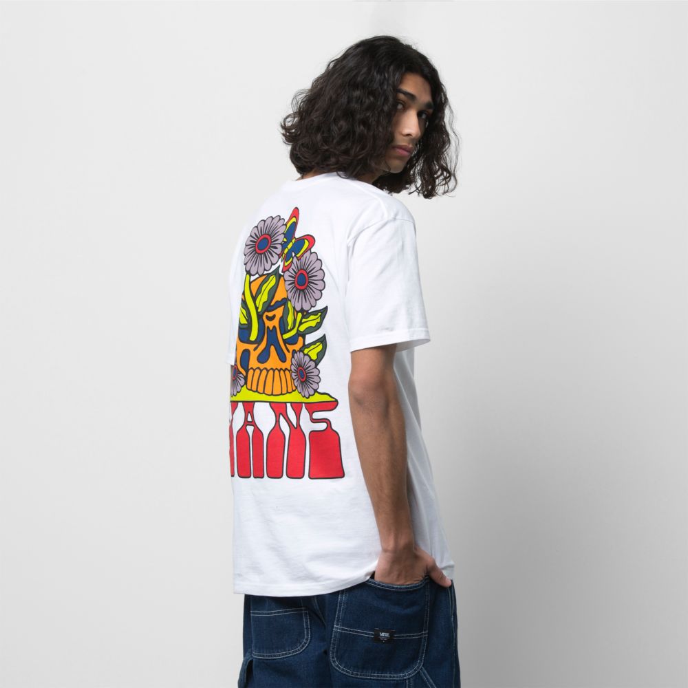 Vans Vibin T-shirt Herr Vita | 43617VWZC