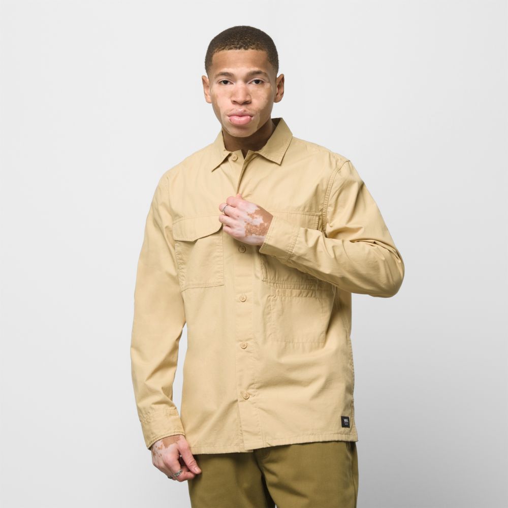 Vans Williams Poplin Buttondown Skjorta Herr Grå Bruna | 02149ZTHY