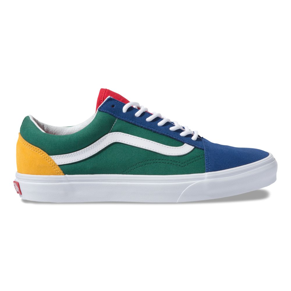 Vans Yacht Club Old Skool Classic Dam Blå Gröna Gula | 37152EXAL