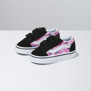 Vans Butterfly Dream Old Skool V Classic Barn Fuchsia Röda Vita | 93524UQWN