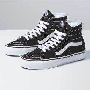 Vans Canvas Sk8-Hi Tapered Classic Dam Svarta Vita | 13094ITLS