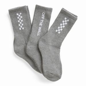 Vans Checked It Crew 3 Pack Strumpor Dam Grå | 98704WTCA