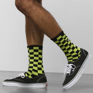 Vans Checkerboard Crew 6.5-9 Strumpor Herr Ljusgröna | 48297YDFN