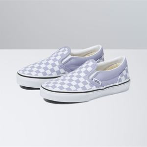 Vans Checkerboard Klassiska Classic Barn Lavendel Vita | 41297QAHU