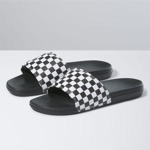 Vans Checkerboard La Costa Sandaler Dam Vita Svarta | 46073YUEF