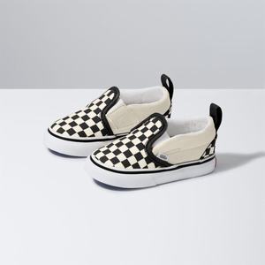 Vans Checkerboard V Classic Barn Svarta Vita | 54023JOFD