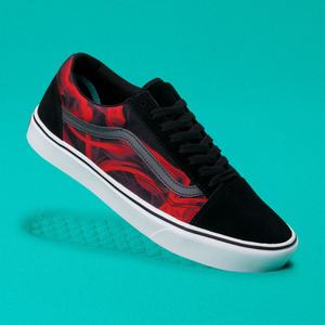 Vans ComfyCush Old Skool Classic Dam Svarta Röda | 89102FEOY