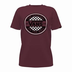 Vans Customs Burgundy OTW Circle Klassiska T-shirt Herr Olika Färger | 57196OERC