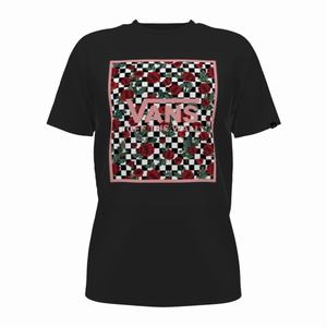 Vans Customs Checkerboard Roses OTW Framed Klassiska T-shirt Dam Olika Färger | 08742BQLN