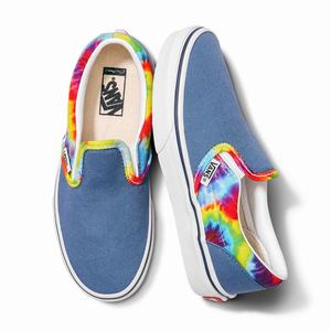 Vans Customs Navy Tie Dye Classic Barn Olika Färger | 54397IOVS