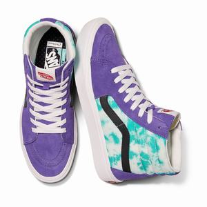 Vans Customs Teal Acid Wash ComfyCush Sk8-Hi Classic Dam Olika Färger | 09256MRNI